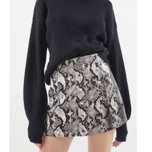 Urban Outfitters Faux Snakeskin Mini Skirt, Size M